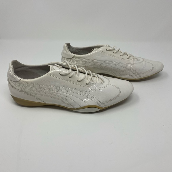 Puma Shoes - Puma white patent leather lace up shoes